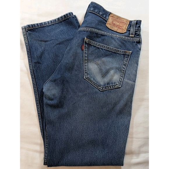 Levi's Other - Levi's 505 Jeans Mens 36x34 Blue Straight Fit Regular Wash Denim Lesotho 3405